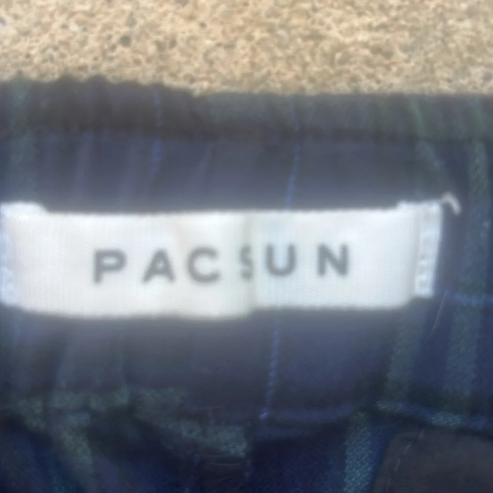 Pacsun Blue/Green Tarten Plaid Cargo Pant Men's Size L